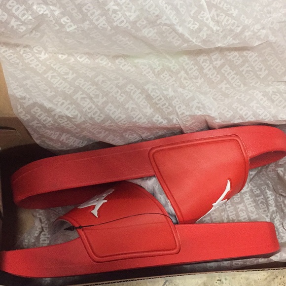 NWOB KAPPA SANDLE MINOR DIRT SPOT UNISEX Adam 2 red orange USA 9 BANDA ADAM - Picture 2 of 5